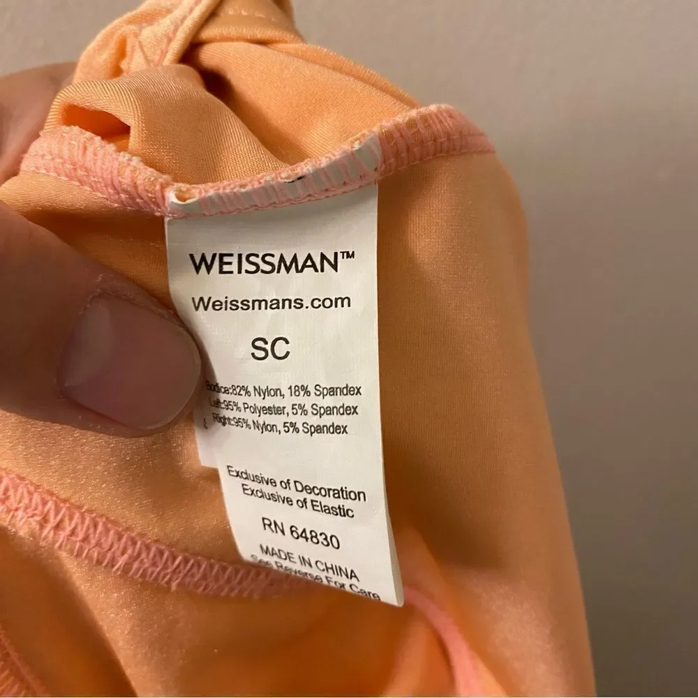 WEISSMAN Dance Costume dress pink peach Bridge Over Troubled Water 11923 SC 6